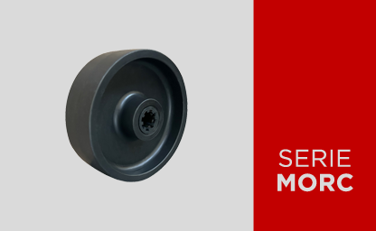 Ruote monolitiche in Nylon nero